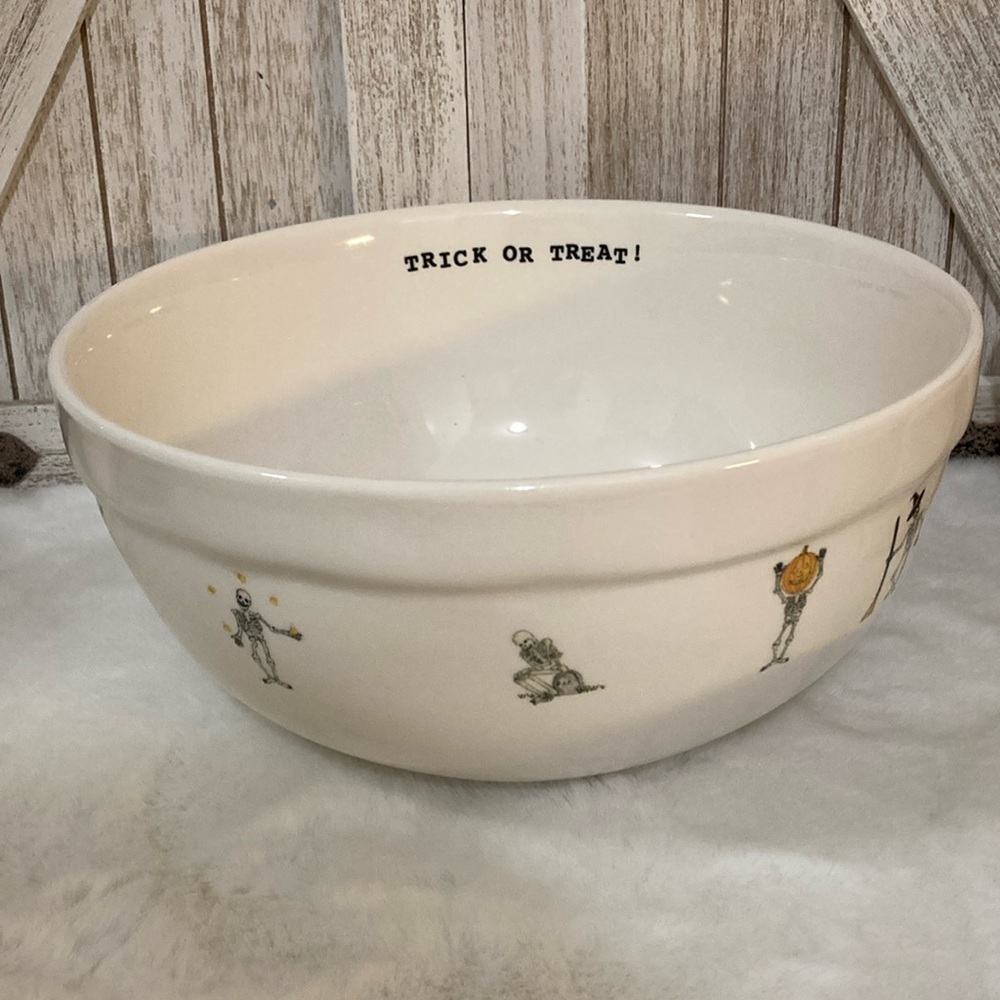Rae Dunn Halloween Skeleton Bowl